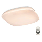 Quatro CCT Dimmable LED Flush Ceiling Light With Remote Control - White