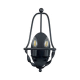 The Bradbury 2 Light Wall Light in Grey Ash combines a black wall sconce with two candle-shaped LED bulbs in a curved metal frame. Its design is classic and vintage-inspired, reminiscent of a traditional lantern, while the Grey Ash elements add a contemporary twist, creating an elegant lighting solution for any space.