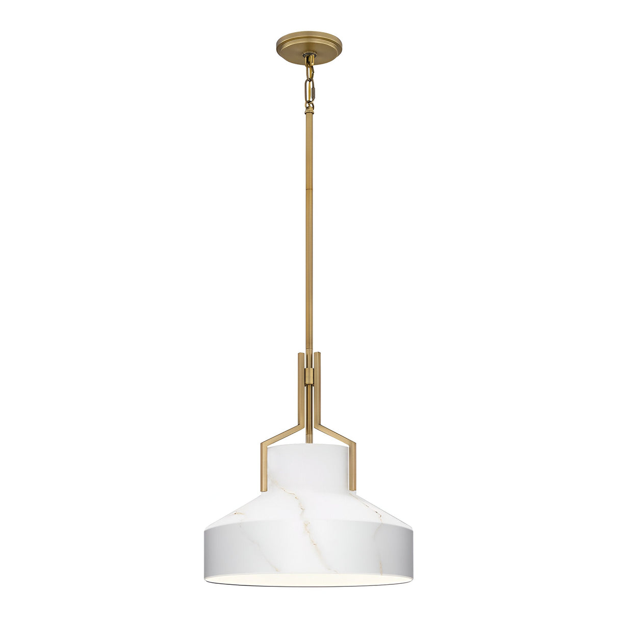 Brecken 2 Light Glass Pendant - Old Bronze And Cased Opal Glass Shade