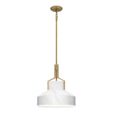 Brecken 2 Light Glass Pendant - Old Bronze And Cased Opal Glass Shade