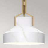 Brecken 2 Light Glass Pendant - Old Bronze And Cased Opal Glass Shade