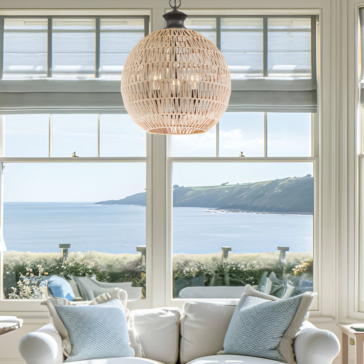 Casablanca 3 Light Pendant - Light Brown