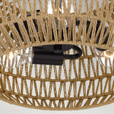 Casablanca 3 Light Semi Flush - Light Brown