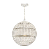 Lindendale 1 Light Outdoor Pendant - Antique White