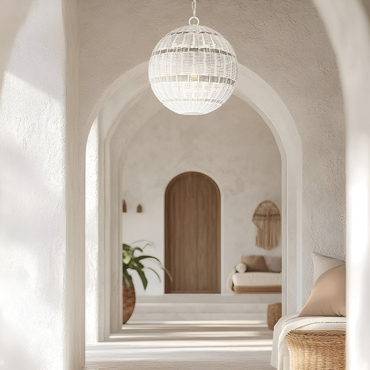 Lindendale 1 Light Outdoor Pendant - Antique White