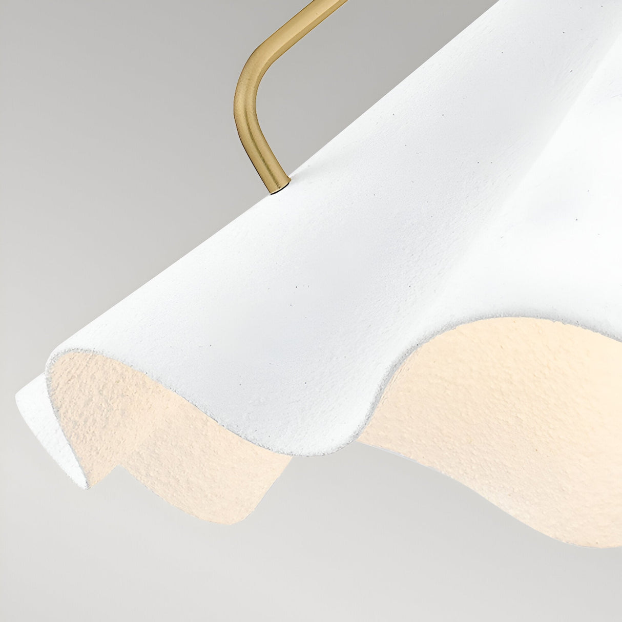 Mejia 1 Light Glass Pendant - White/Gold