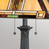 Navajo 2 Light Tiffany Styletable Lamp - Vintage Bronze