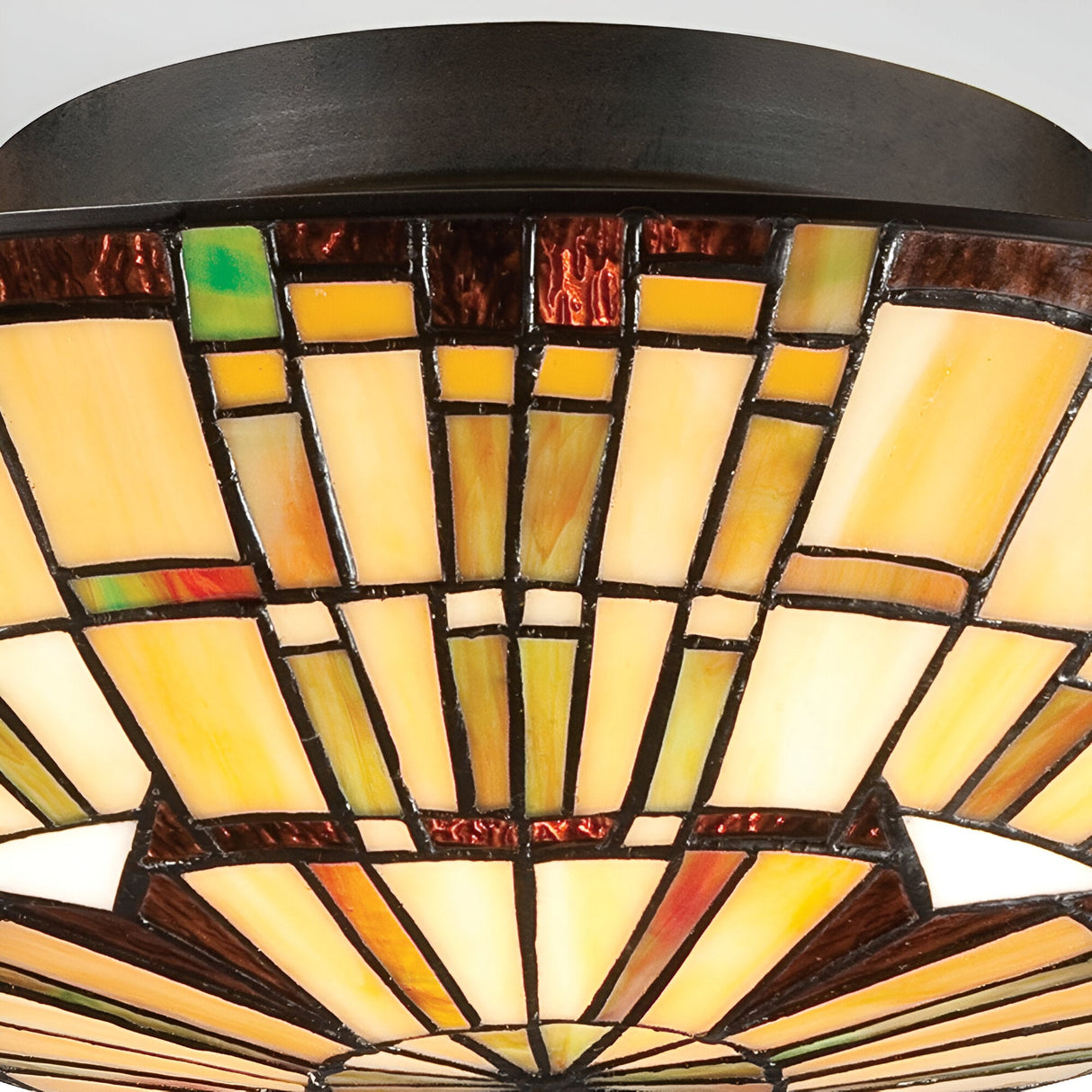 Reed 2 Light Tiffany Style Flush - Vintage Bronze