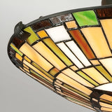 Reed 2 Light Tiffany Style Flush - Vintage Bronze