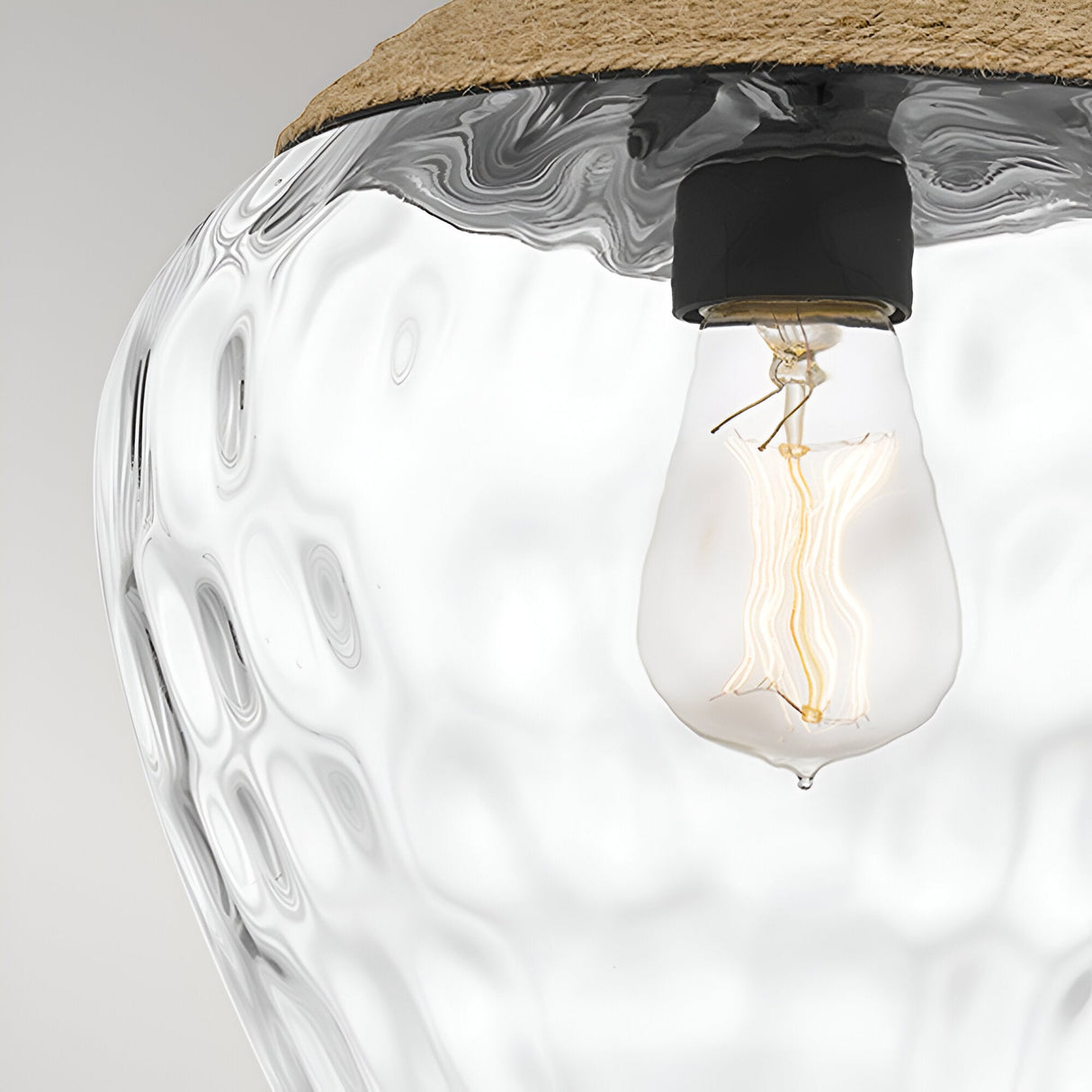 Royer 1 Light Glass Pendant - Bronze