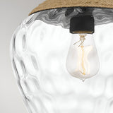 Royer 1 Light Glass Pendant - Bronze