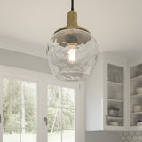 Royer 1 Light Glass Pendant - Bronze