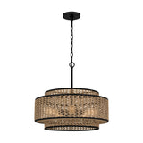 Teton 5 Light Pendant - Light Brown