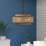 Teton 5 Light Pendant - Light Brown
