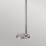 A modern Thompson LED Floor Lamp featuring a sleek brushed nickel pole and round base, ideal for task lighting, set against a plain white background.