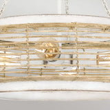 Waylon 4 Light Pendant - Light Brown/White