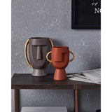 Radisson Ceramic Vase - Terracotta & Gold