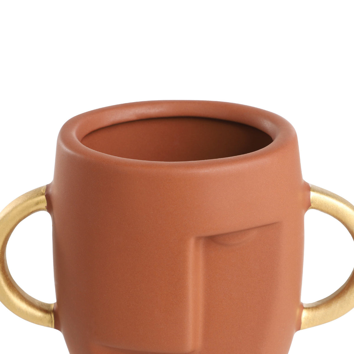 Radisson Ceramic Vase - Terracotta & Gold