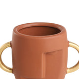 Radisson Ceramic Vase - Terracotta & Gold