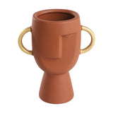 Radisson Ceramic Vase - Terracotta & Gold
