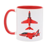 RAF Red Arrows Hawk Printed Glazed Stoneware Mug - White