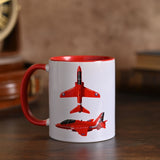 RAF Red Arrows Hawk Printed Glazed Stoneware Mug - White