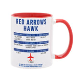RAF Red Arrows Hawk Printed Glazed Stoneware Mug - White