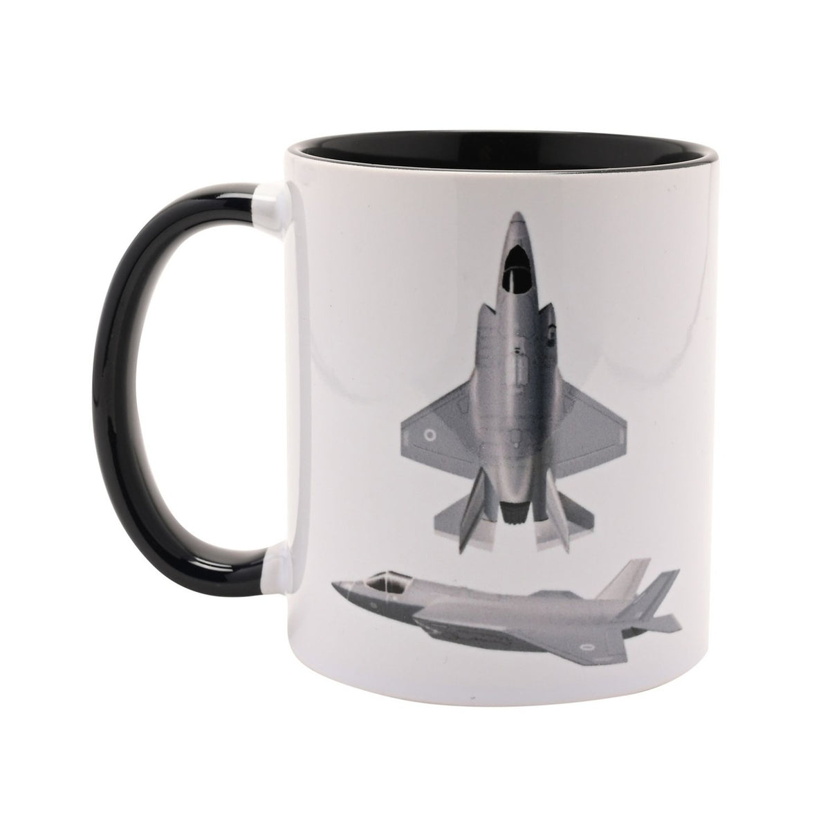 F-35B Lightning Aircraft Stoneware Mug 11oz - White & Black