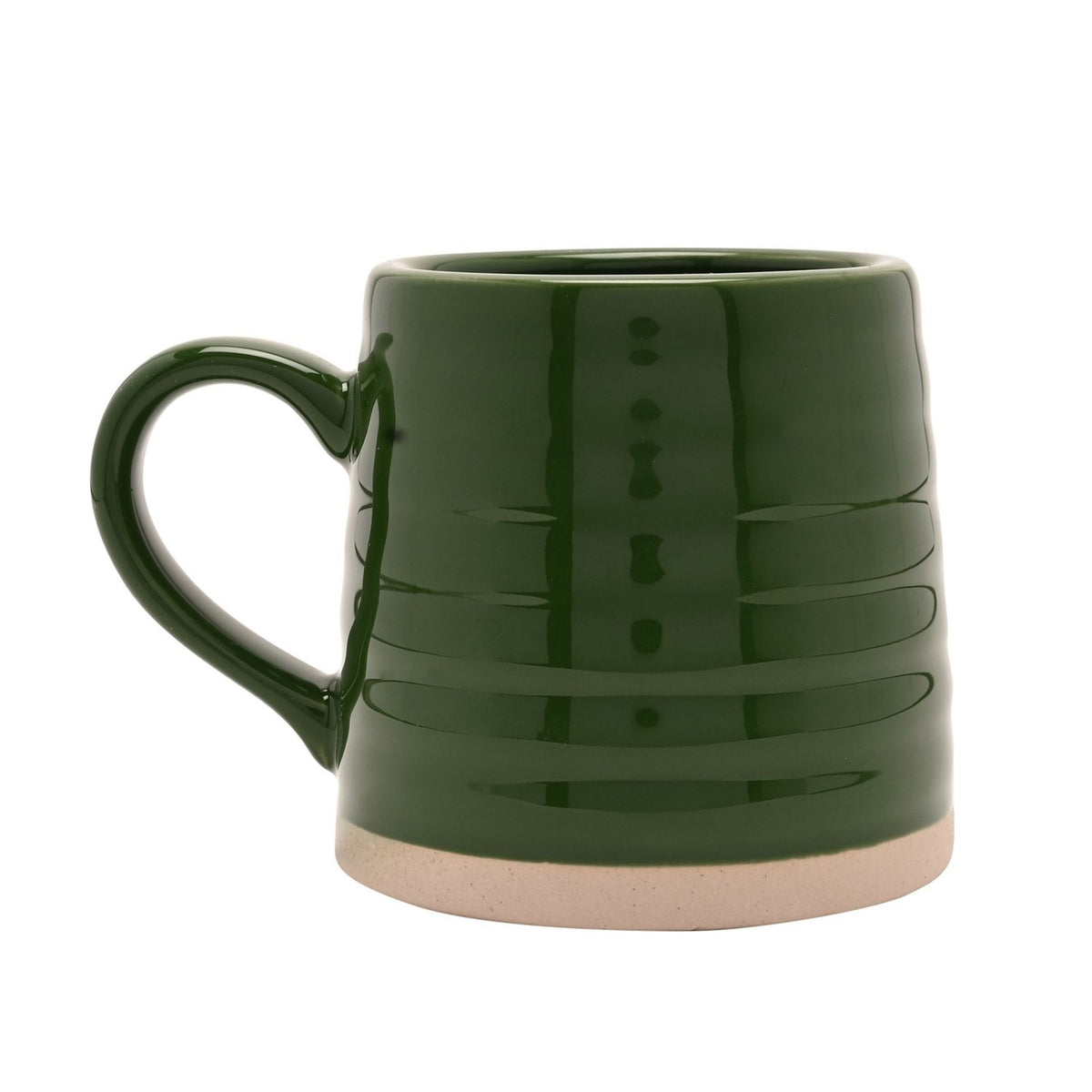 Lancaster Aircraft Print Ribbed Stoneware Mug 11oz - Green