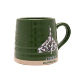 Camouflage Vulcan Aircraft Ribbed Stoneware Mug 11oz - Green