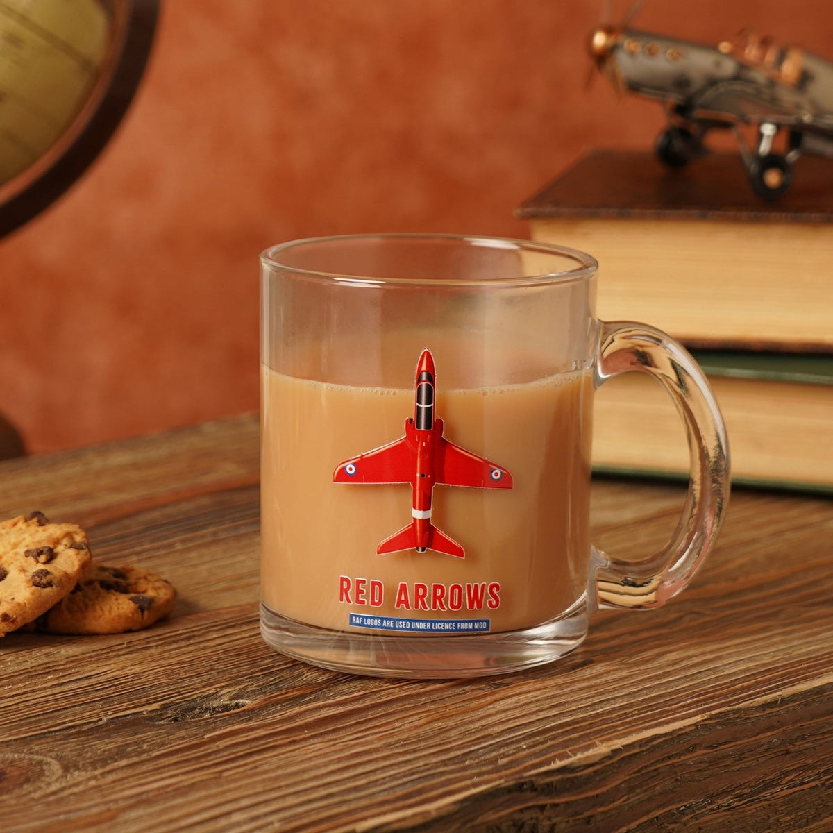 Red Arrows Aircraft Print Glass Mug 10oz - Clear