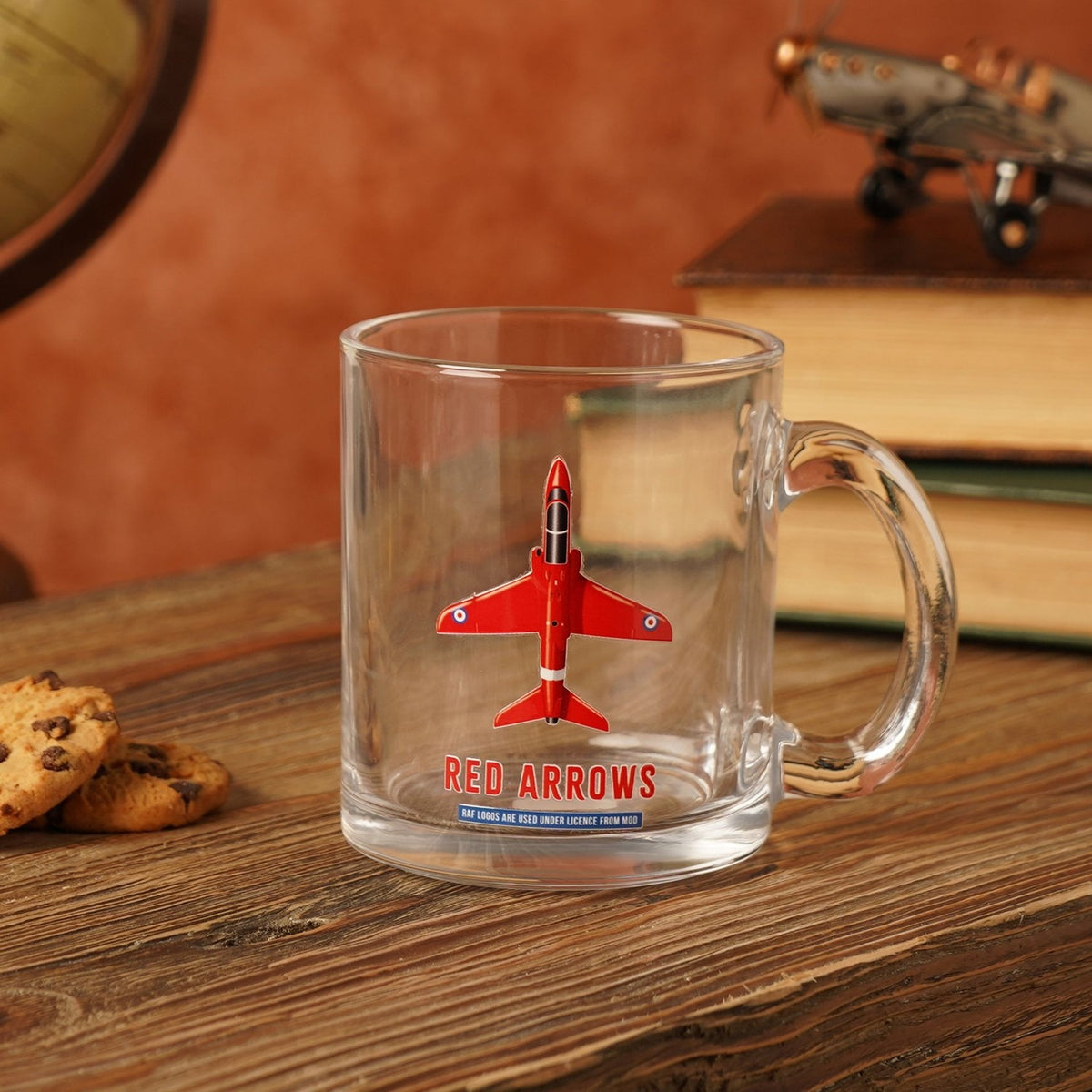 Red Arrows Aircraft Print Glass Mug 10oz - Clear