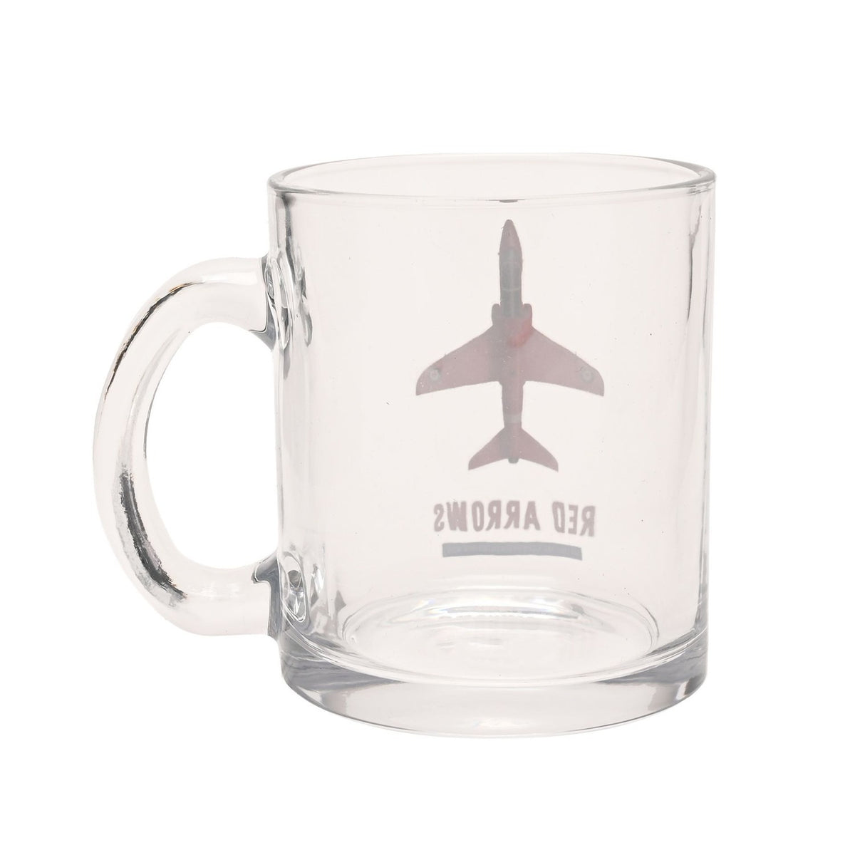 Red Arrows Aircraft Print Glass Mug 10oz - Clear