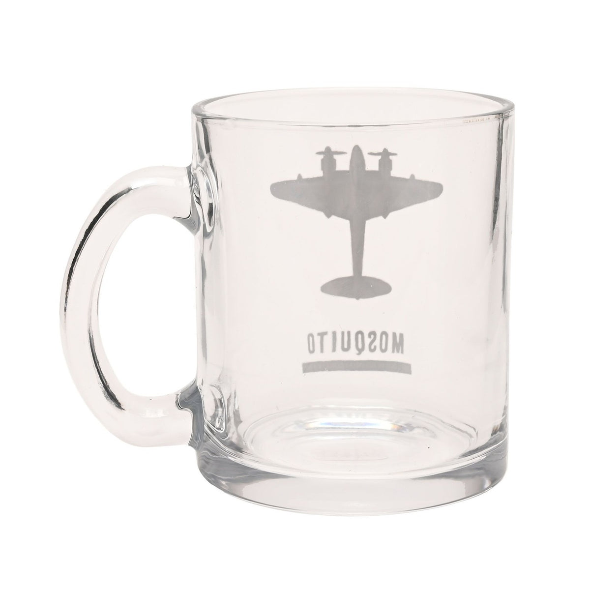 Mosquito Camouflage Aircraft Print Glass Mug 10oz - Clear