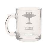 Mosquito Camouflage Aircraft Print Glass Mug 10oz - Clear
