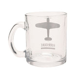Hurricane Camouflage Aircraft Print Glass Mug 10oz - Clear