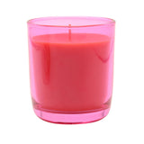 Bow Round Glass Scented Candle with 32 Hour Burn Time - Pink