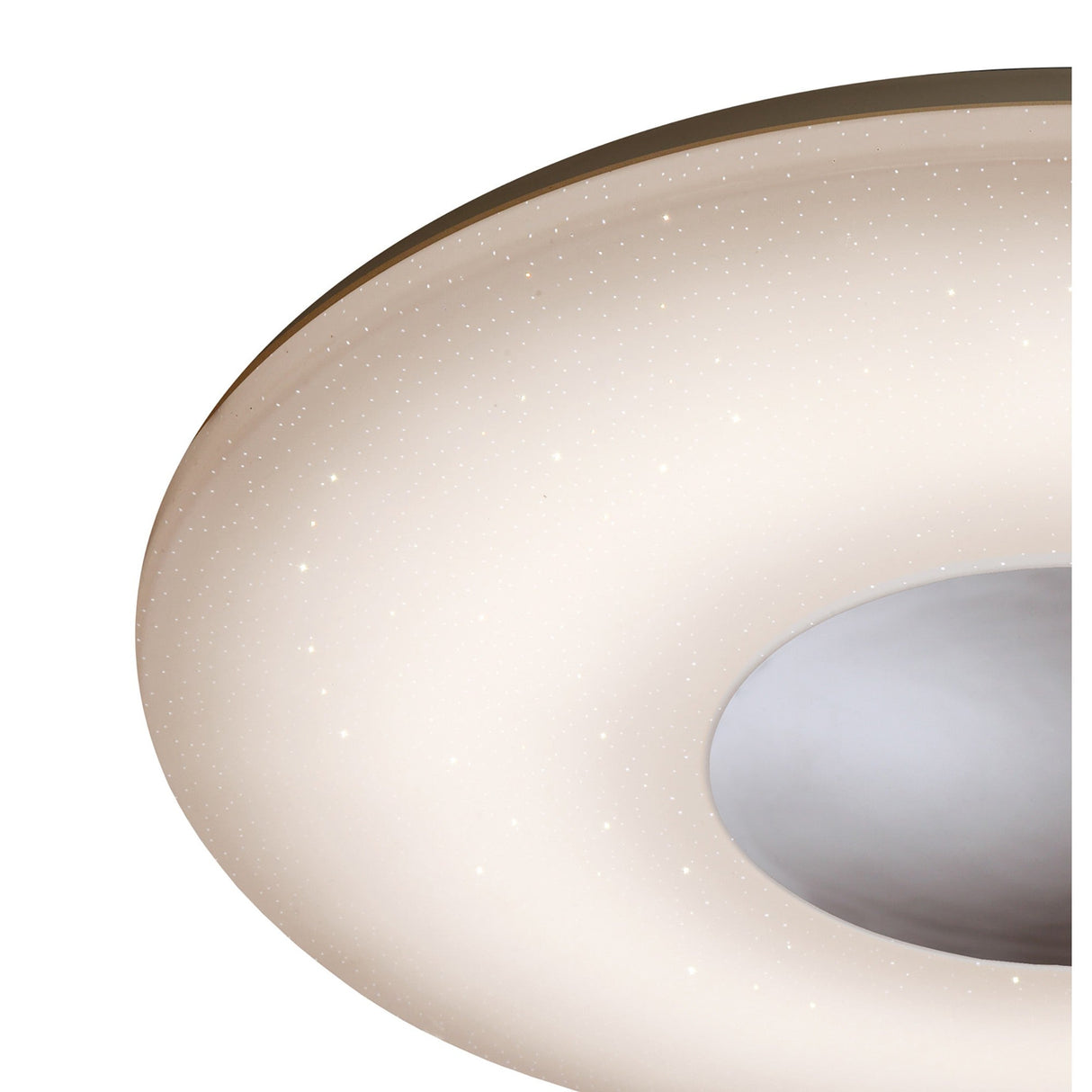 Reef Large CCT Dimmable LED Flush Ceiling Light With Remote Control - Chrome/White