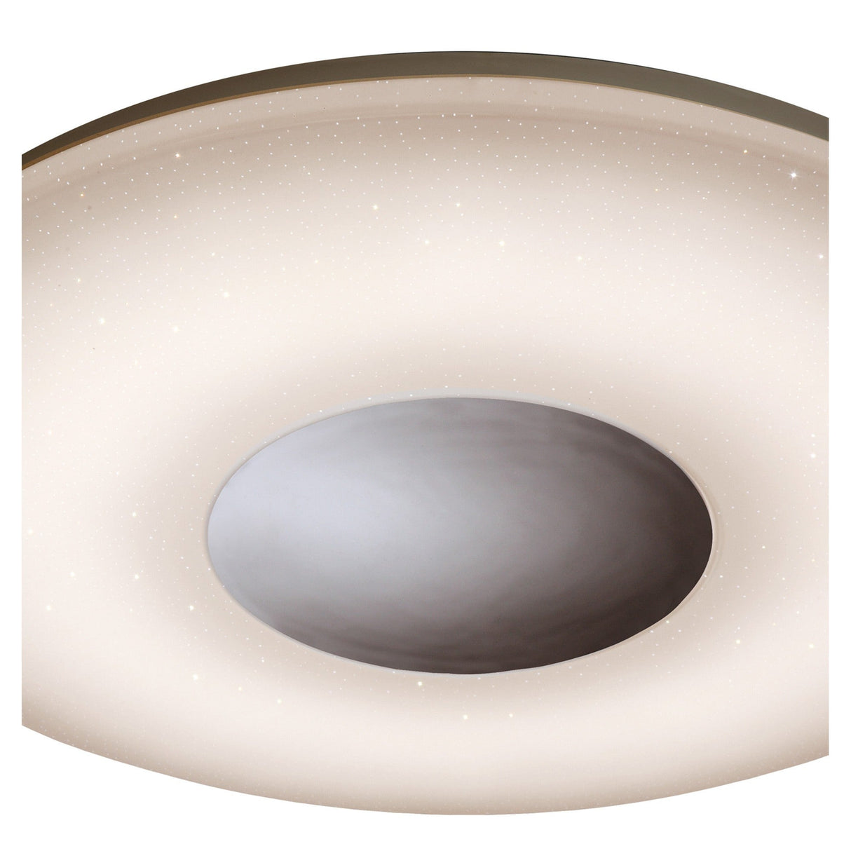 Reef Large CCT Dimmable LED Flush Ceiling Light With Remote Control - Chrome/White