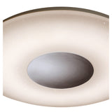 Reef Large CCT Dimmable LED Flush Ceiling Light With Remote Control - Chrome/White