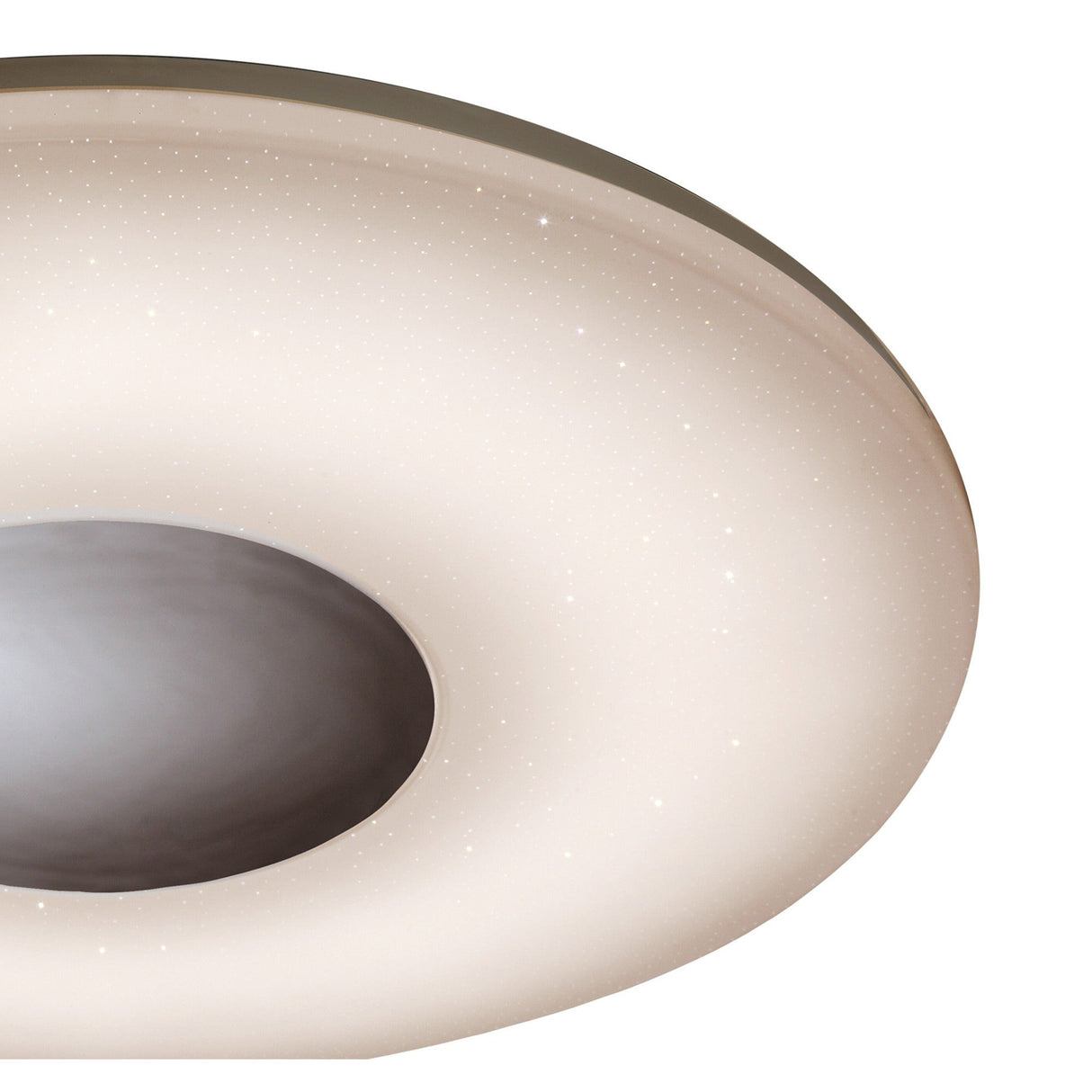 Reef Large CCT Dimmable LED Flush Ceiling Light With Remote Control - Chrome/White