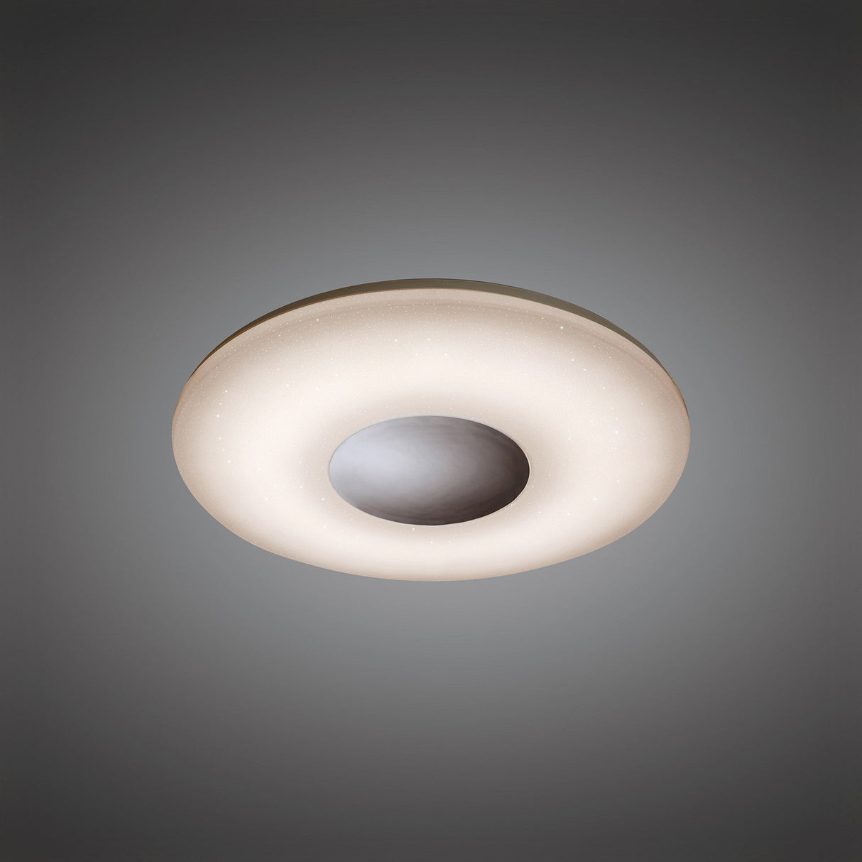 Reef Large CCT Dimmable LED Flush Ceiling Light With Remote Control - Chrome/White