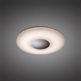 Reef Large CCT Dimmable LED Flush Ceiling Light With Remote Control - Chrome/White