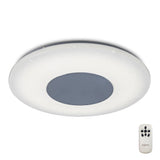 Reef Small CCT Dimmable LED Flush Ceiling Light With Remote Control - Chrome/White