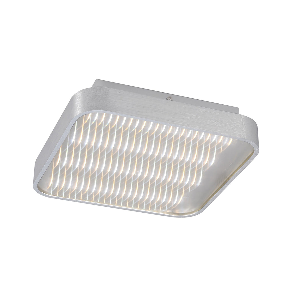 Reflex Square CCT LED Flush Ceiling Light 18W - Silver
