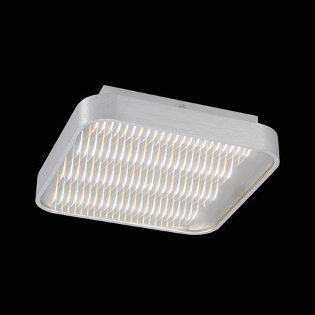 Reflex Square CCT LED Flush Ceiling Light 18W - Silver