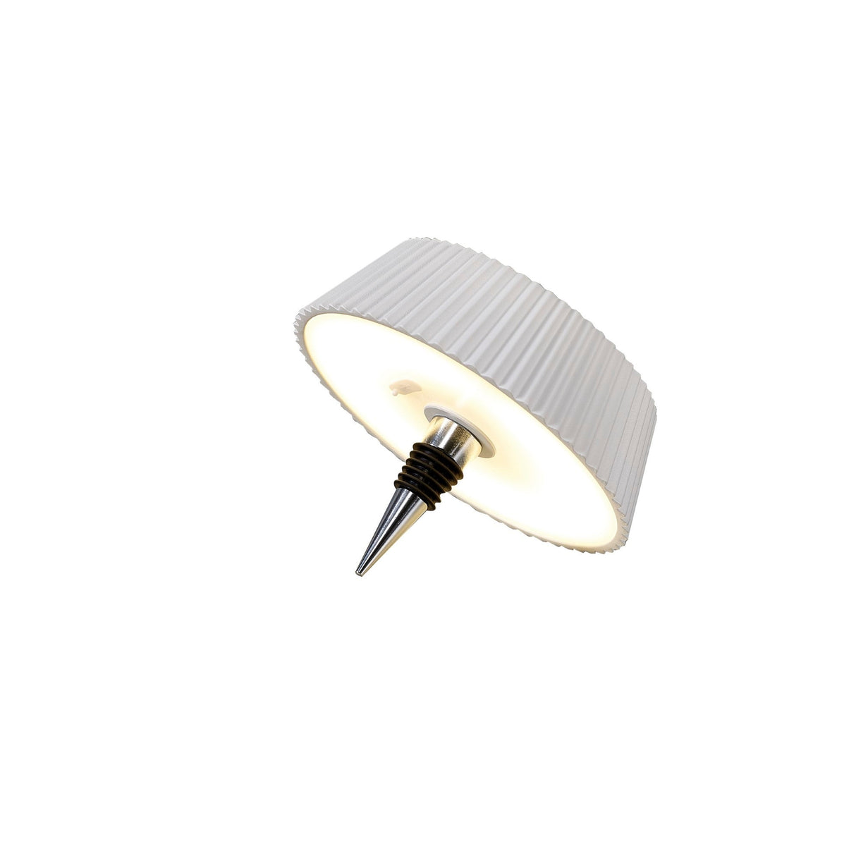 Relax Touch Dimmable LED Battery Operated Bottle Outdoor Table Lamp - White