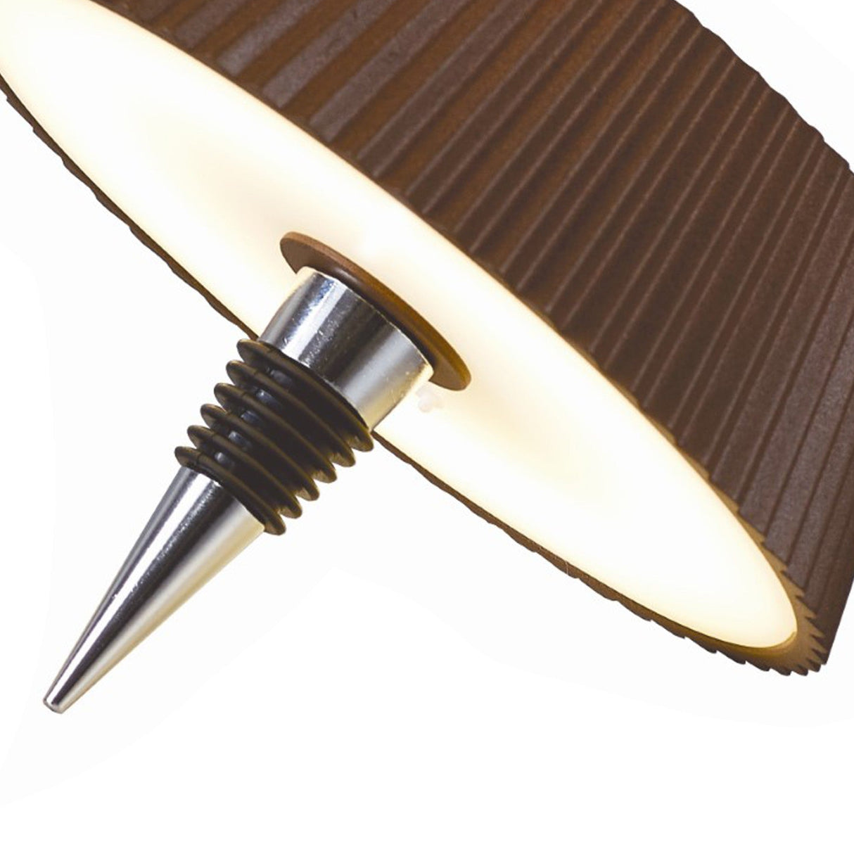 Relax Touch Dimmable LED Battery Operated Bottle Outdoor Table Lamp - Rust Brown