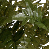 Close-up of the Hill Interiors Pistach Bunch faux foliage, showing clusters of rounded green leaves with a lightly textured surface and subtle sheen.