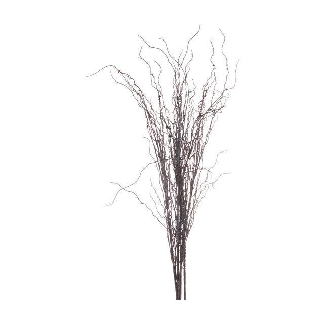 Hill Interiors Branch Spray faux foliage stem with tall, slender twisting brown twigs fanning outward, shown against a plain white background.